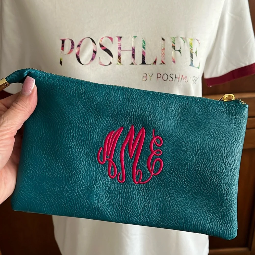 Blue Wristlet Clutch/Crossbody Bag NWOT - Picture 5 of 16